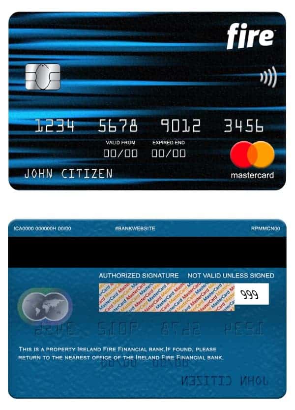 Fillable Ireland Fire Financial Services Limited the Observatory bank mastercard Templates