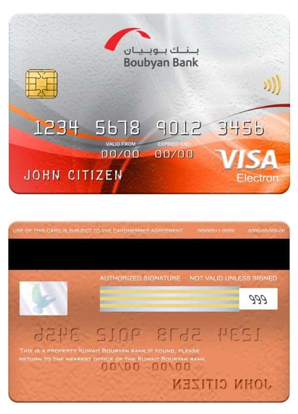 Fillable Kuwait Boubyan bank visa electron card Templates