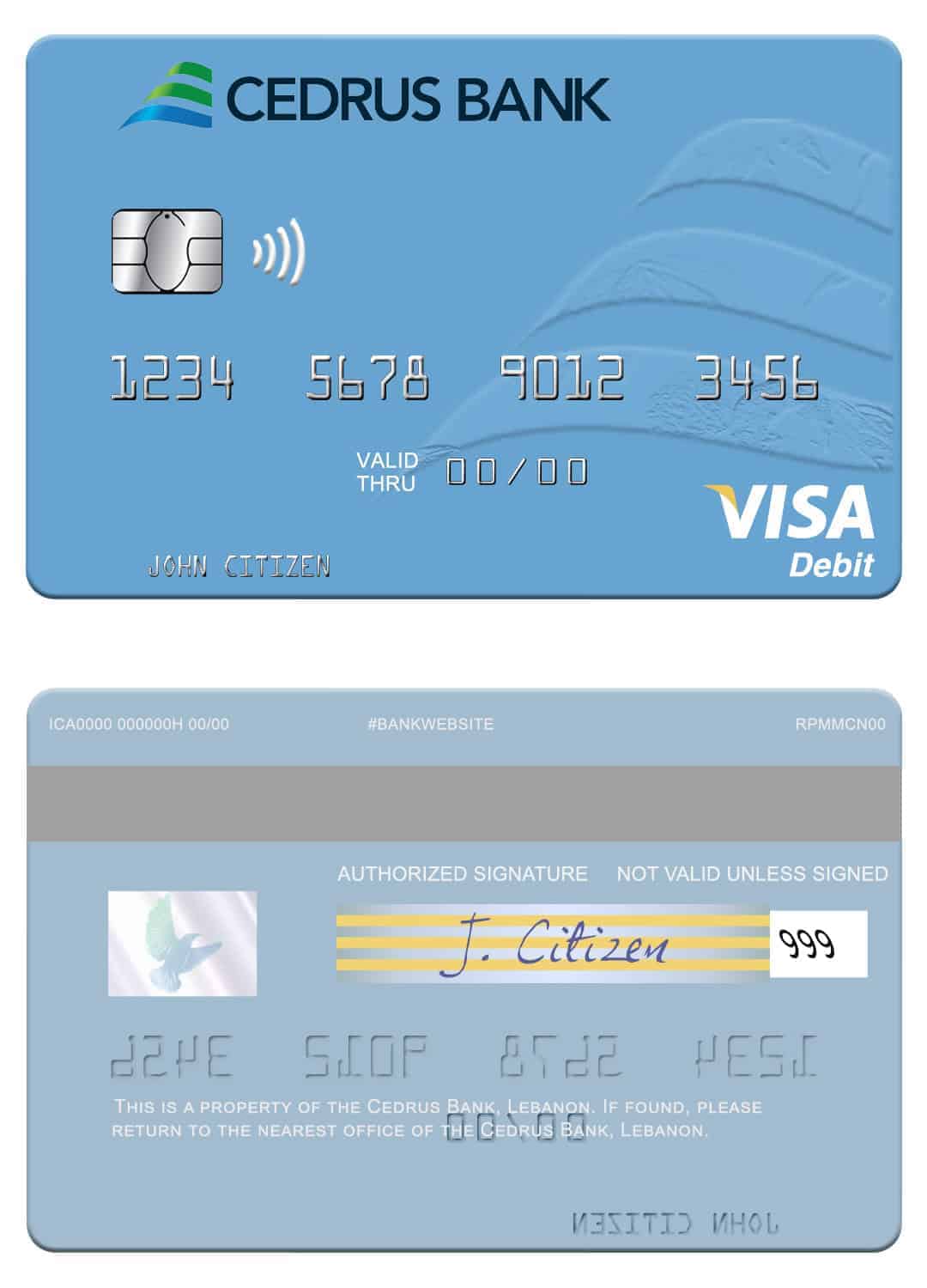 Lebanon Cedrus Bank visa card Fillable Lebanon Cedrus Bank visa card Templates