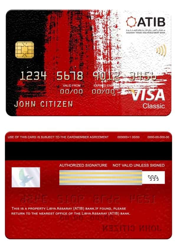 Libya Assaray bank (ATIB) visa classic card Fillable Libya Assaray bank (ATIB) visa classic card Templates
