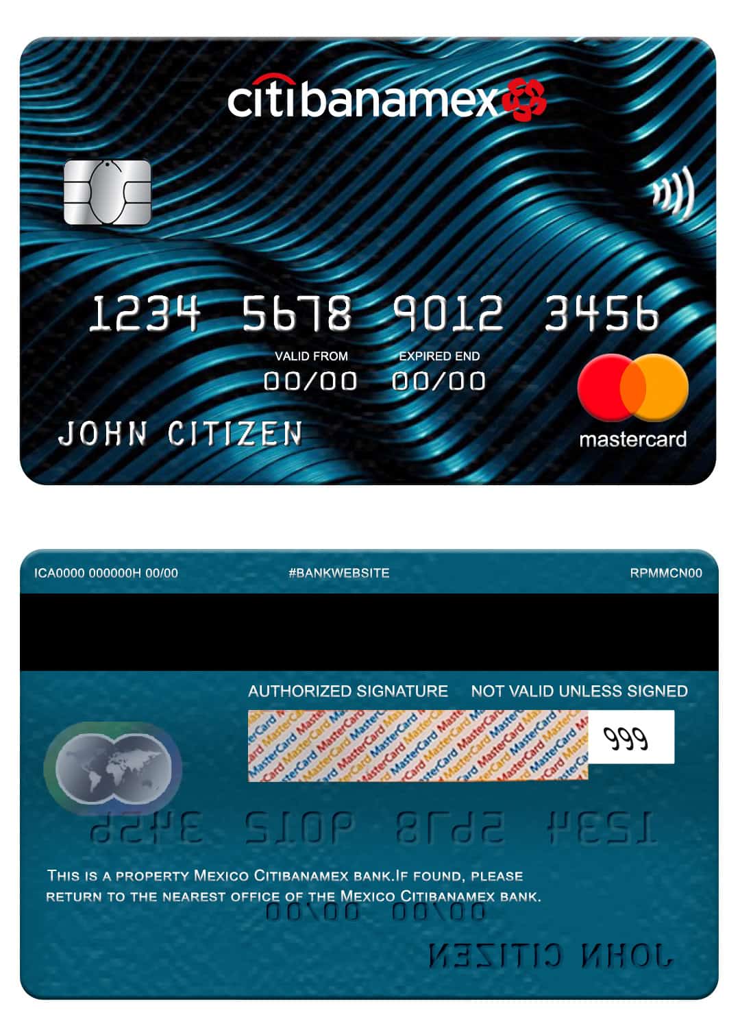 Mexico Citibanamex bank mastercard Fillable Mexico Citibanamex bank mastercard Templates
