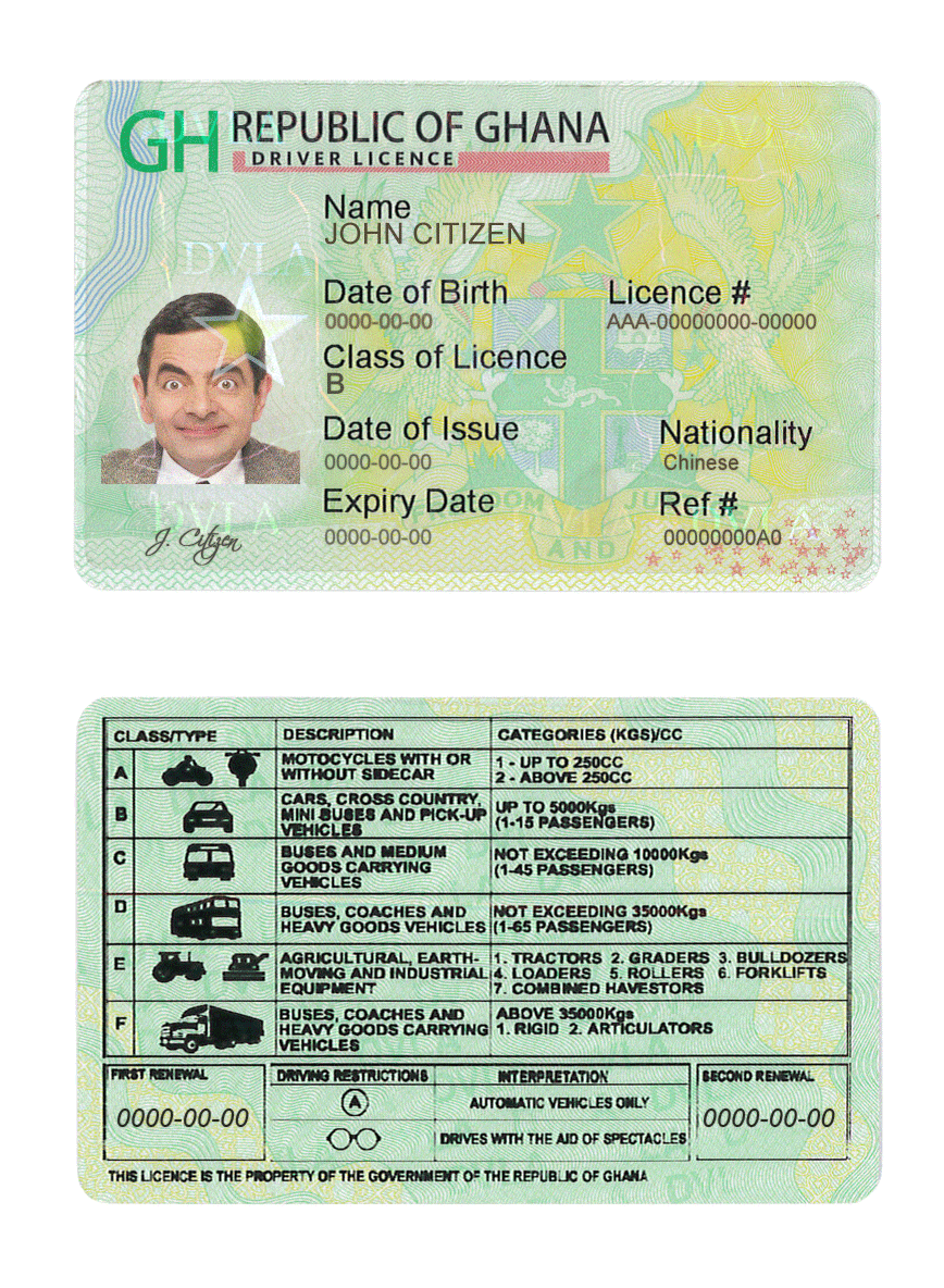 Ghana-DL-min Ghana driving license PSD template