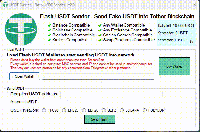 Buy Fake USDT Sender Software demo