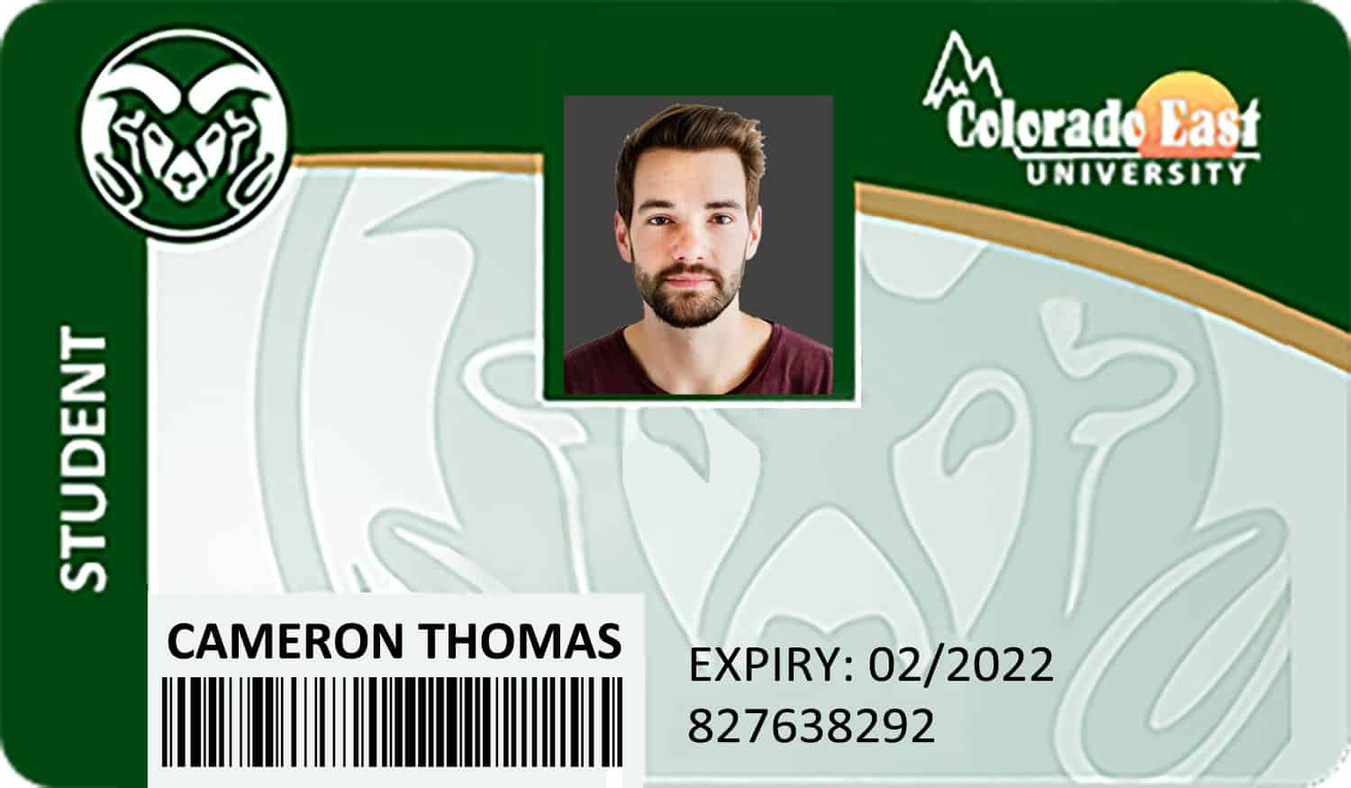Create Colordo east Universiry Student ID Cards with Fillable PSD Templates Create Colordo east Universiry Student ID Cards with Fillable PSD Templates