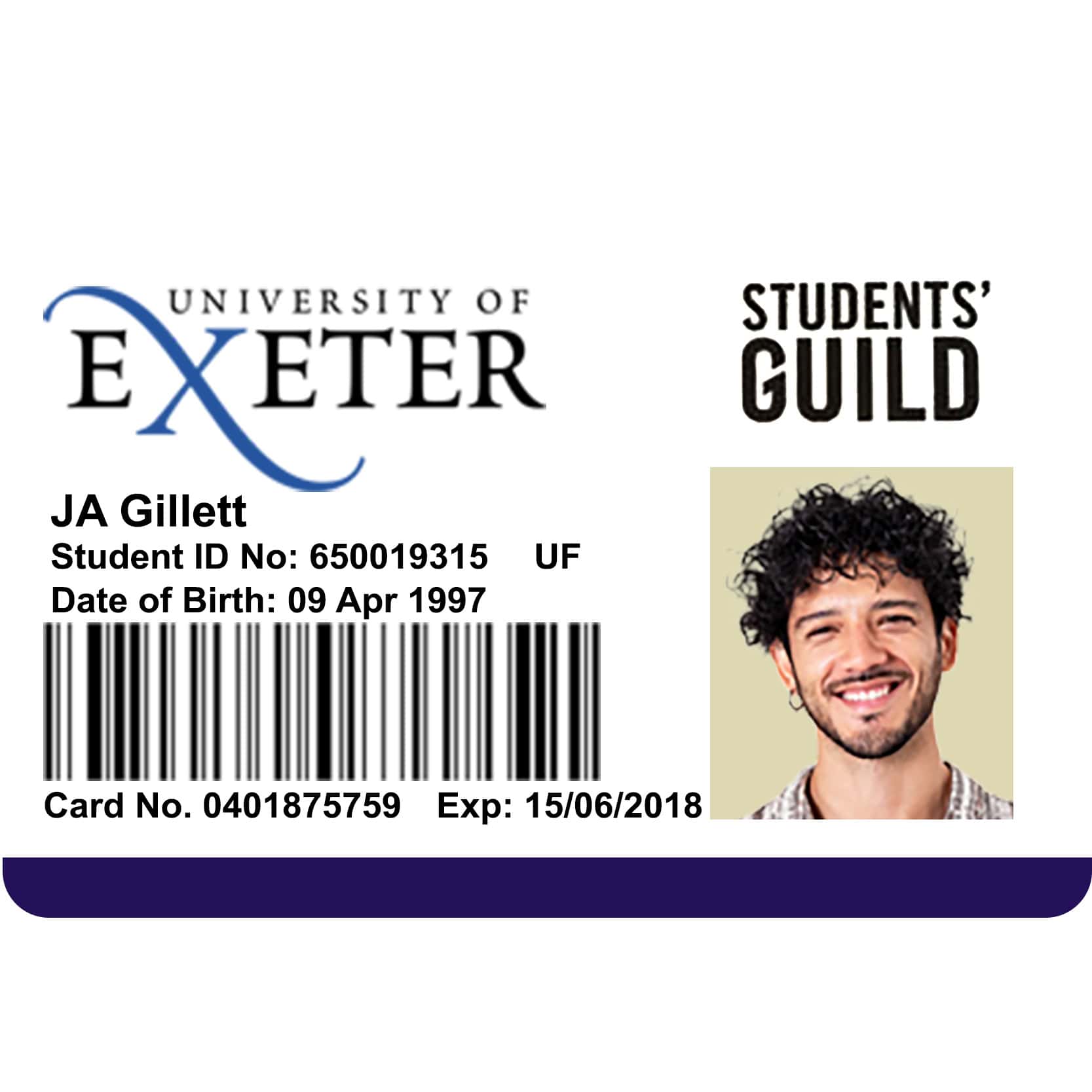 Create University of Exeter Student ID Cards with Fillable PSD Templates front Create University of Exeter Student ID Cards with Fillable PSD Templates