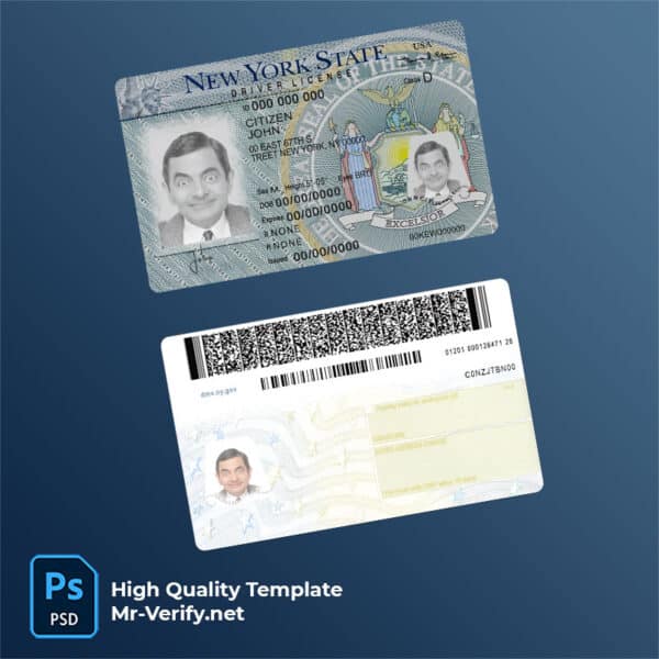 New York driver license Psd Template new version