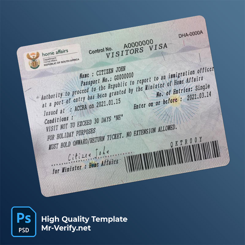 South-Africa-visa-psd-template South Africa tourist visa PSD template