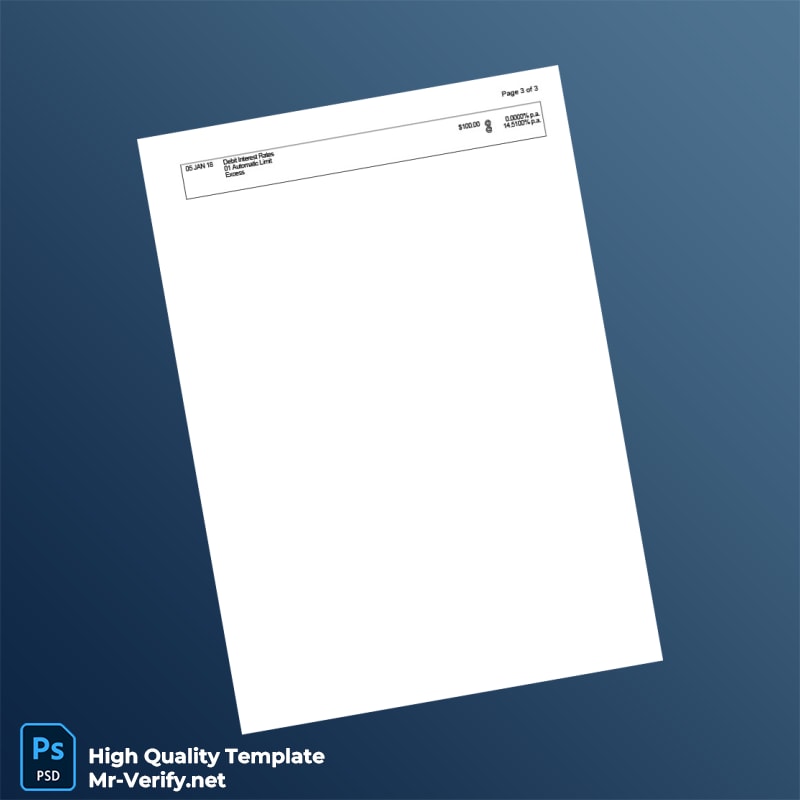 Australia Bankwest Bank Statement Template in Word and PDF formats page 3 Australia Bankwest Bank Statement Template in Word and PDF formats page 3
