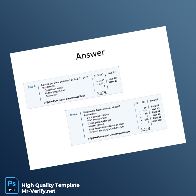 Bank Recon Template in Word and PDF formats page 3 Bank Recon Template in Word and PDF formats page 3
