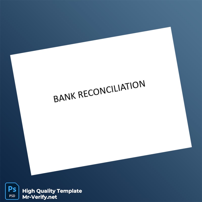 Bank Recon Template in Word and PDF formats Bank Recon Template in Word and PDF formats
