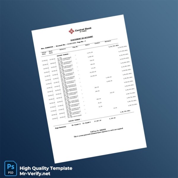 Country_ Bank_Issuer_ Document Type_ Central Bank Statement Editable Central Bank Statement Template in Word and PDF formats Editable Central Bank Statement Template in Word and PDF formats