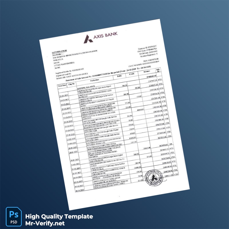 India Axis Bank Balance Certificate Template in Word and PDF formats page 2 India Axis Bank Balance Certificate Template in Word and PDF formats page 2