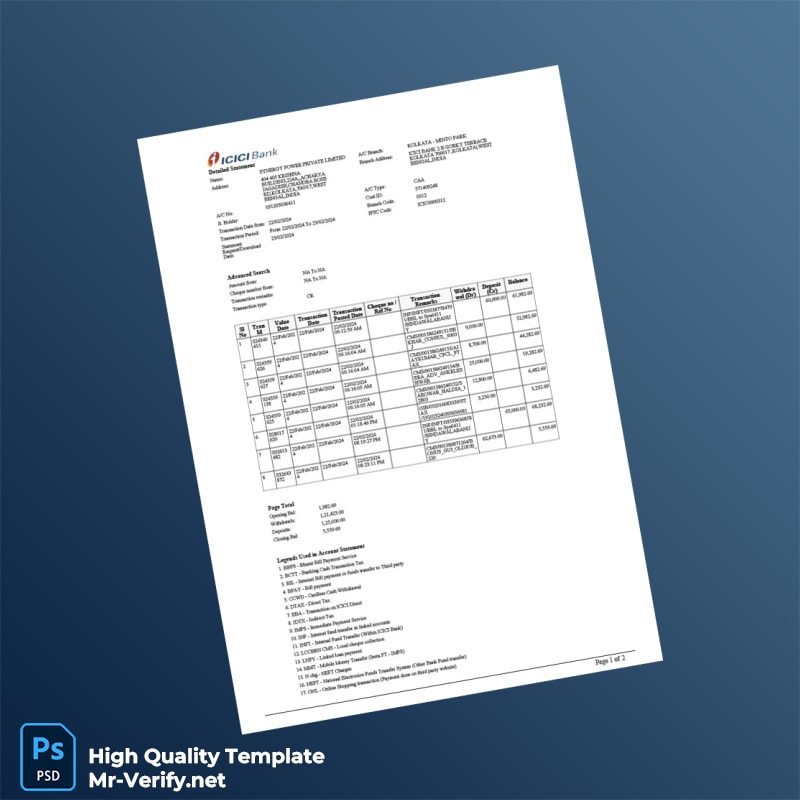 India Document Not Specified Bank Statement Template in Word and PDF formats India Document Not Specified Bank Statement Template in Word and PDF formats