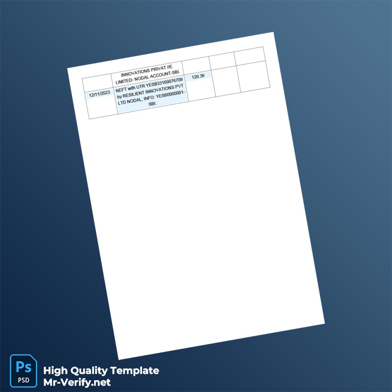 India State Bank of India Bank Statement Template in Word and PDF formats page 4 India State Bank of India Bank Statement Template in Word and PDF formats page 4