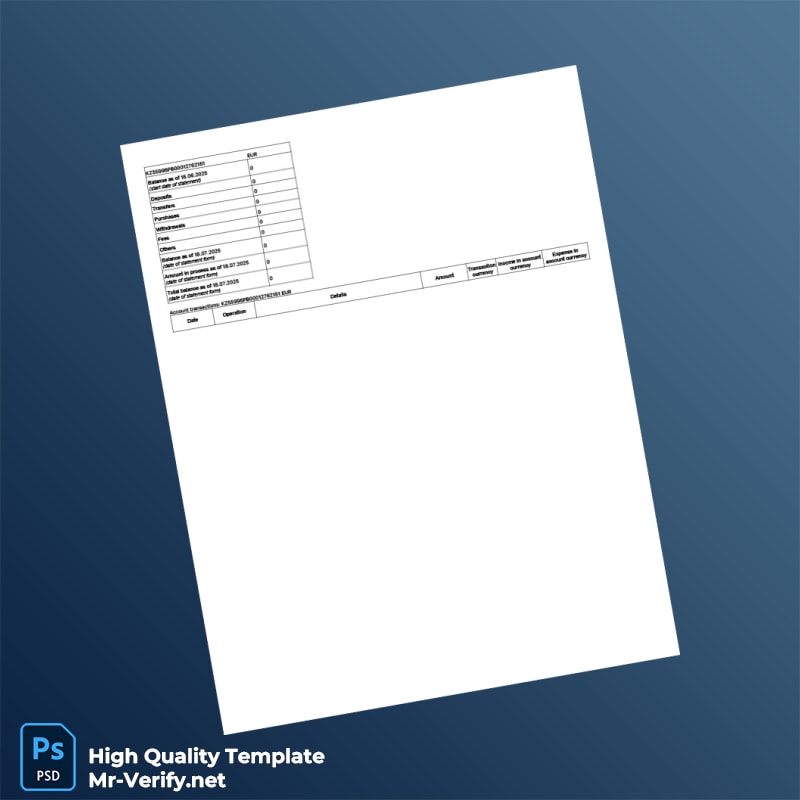 Kazakhstan Alatau City Bank Statement Template in Word and PDF formats page 8 Kazakhstan Alatau City Bank Statement Template in Word and PDF formats page 8