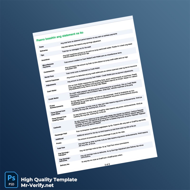 PH Template in Word and PDF formats page 2 PH Template in Word and PDF formats page 2