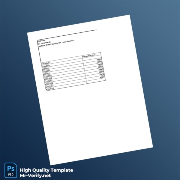 Philippines ABM Bank Statement Template in Word and PDF formats Philippines ABM Bank Statement Template in Word and PDF formats