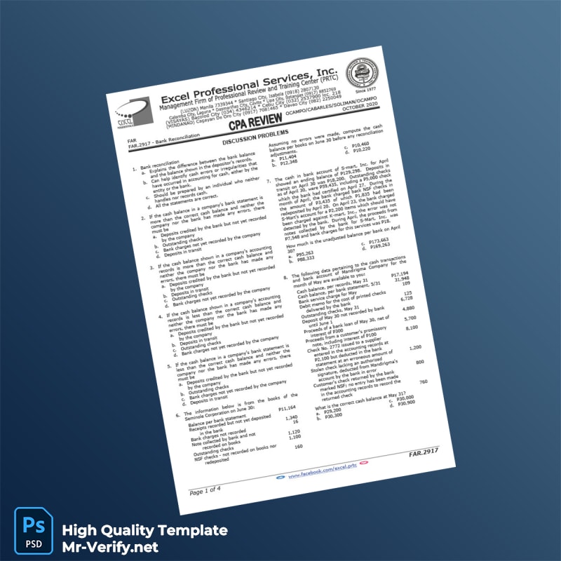 Philippines Editable Bank Reconciliation Template in Word and PDF formats Philippines Editable Bank Reconciliation Template in Word and PDF formats