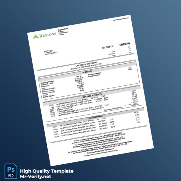 Regions Bank Statement _ PDF _ Financial Services _ Personal Finance Regions Bank Statement _ PDF _ Financial Services _ Personal Finance