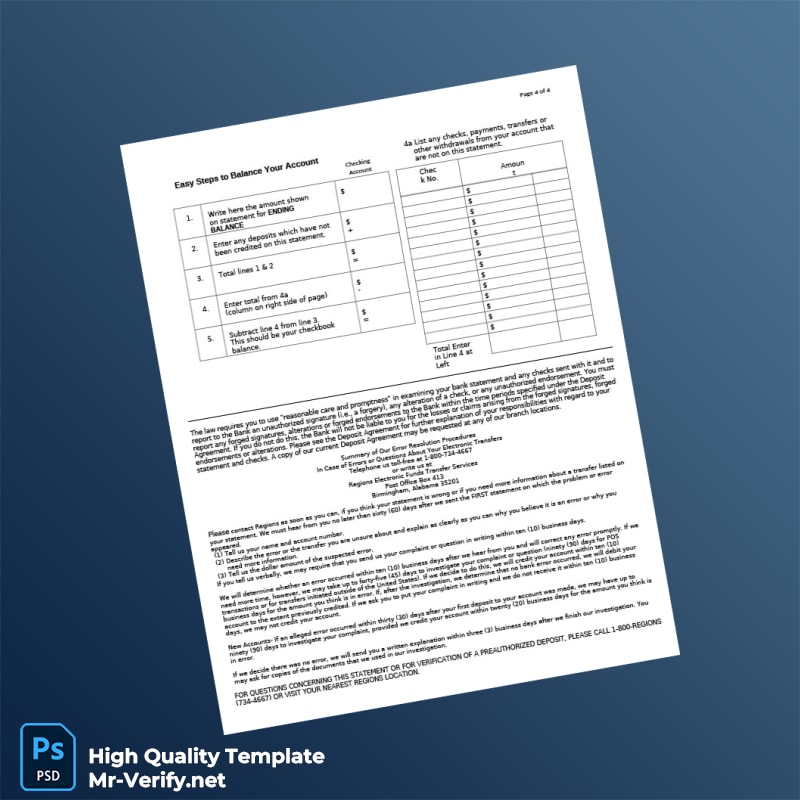 Regions Bank Statement _ PDF _ Financial Services _ Personal Finance page 5 Regions Bank Statement _ PDF _ Financial Services _ Personal Finance page 5