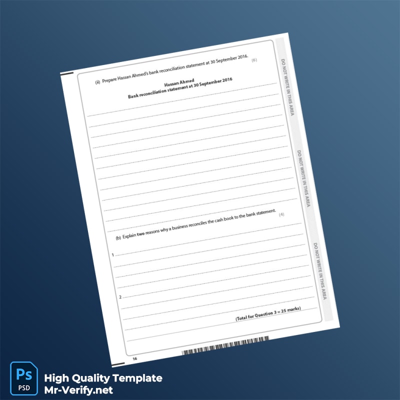UK London National Bank Bank Reconciliation Statement Template in Word and PDF formats page 3 UK London National Bank Bank Reconciliation Statement Template in Word and PDF formats page 3