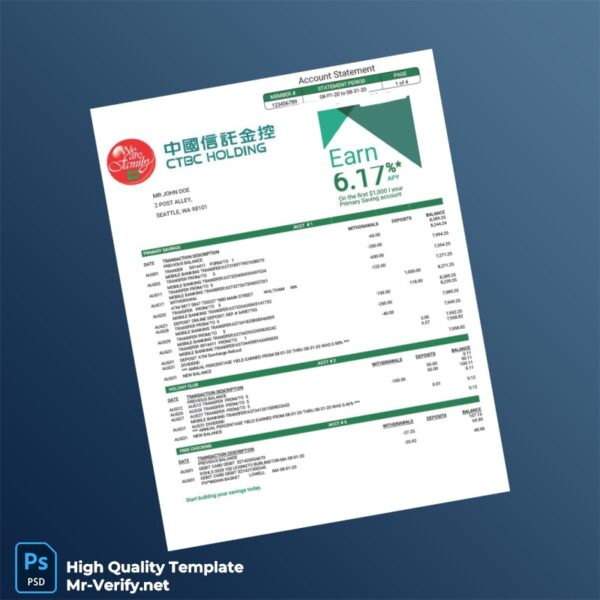 USA DCU Bank Statement Template in Word and PDF formats USA DCU Bank Statement Template in Word and PDF formats