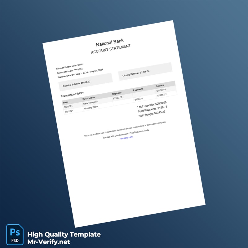 USA Document Template in Word and PDF formats USA Document Template in Word and PDF formats