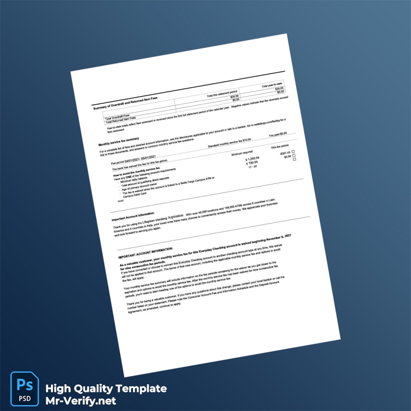 USA First Citizen Bank Statement Template in Word and PDF formats page 3 USA First Citizen Bank Statement Template in Word and PDF formats page 3