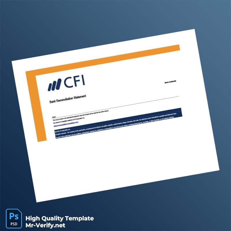 Xyz Company Bank Reconciliation Statement Template in Word and PDF formats Xyz Company Bank Reconciliation Statement Template in Word and PDF formats