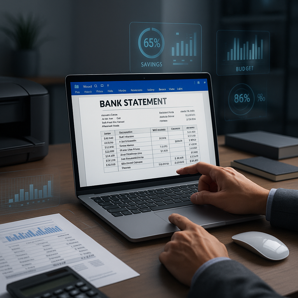 Create a Custom Bank Statement Template in Word: Step-by-Step Guide