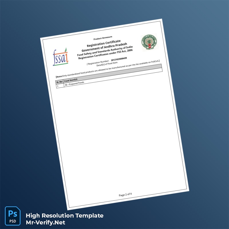 Andhra%20Pradesh%20Food%20Safety%20and%20Standards%20Authority%20Registration%20Certificate%20Template%20in%20Word%20and%20PDF%20formats-page2 Editable Andhra Pradesh Food Safety and Standards Authority Registration Certificate Template in Word and PDF formats page 2 Preview - Mr. Verify