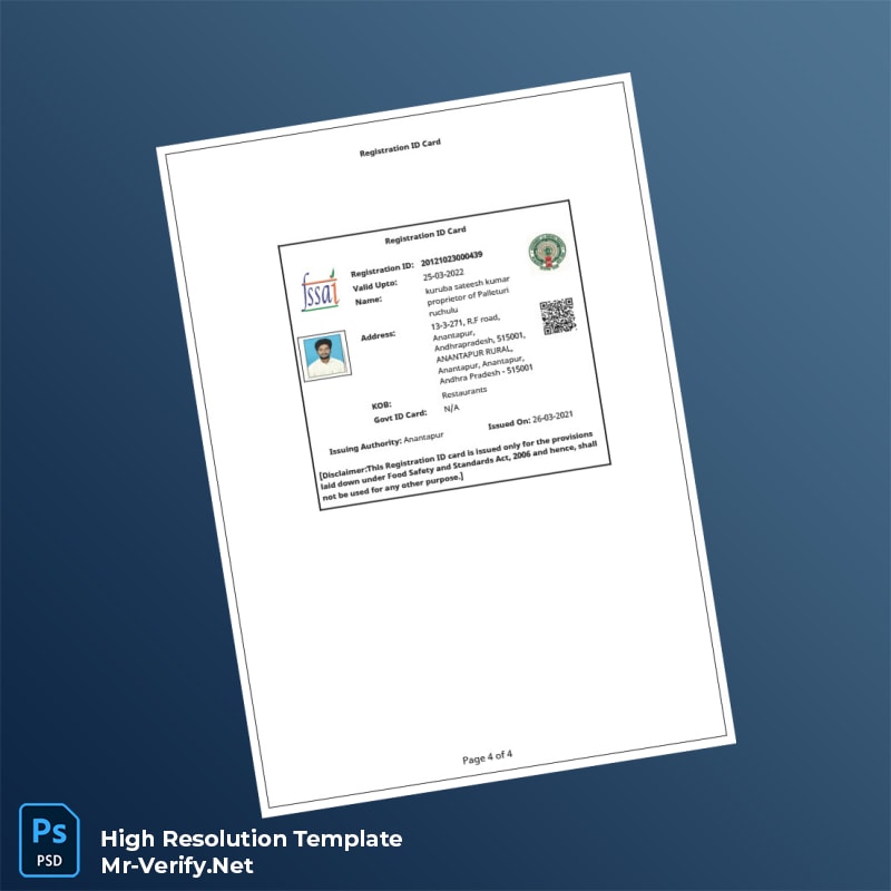 Andhra%20Pradesh%20Food%20Safety%20and%20Standards%20Authority%20Registration%20Certificate%20Template%20in%20Word%20and%20PDF%20formats-page4 Editable Andhra Pradesh Food Safety and Standards Authority Registration Certificate Template in Word and PDF formats page 4 Preview - Mr. Verify