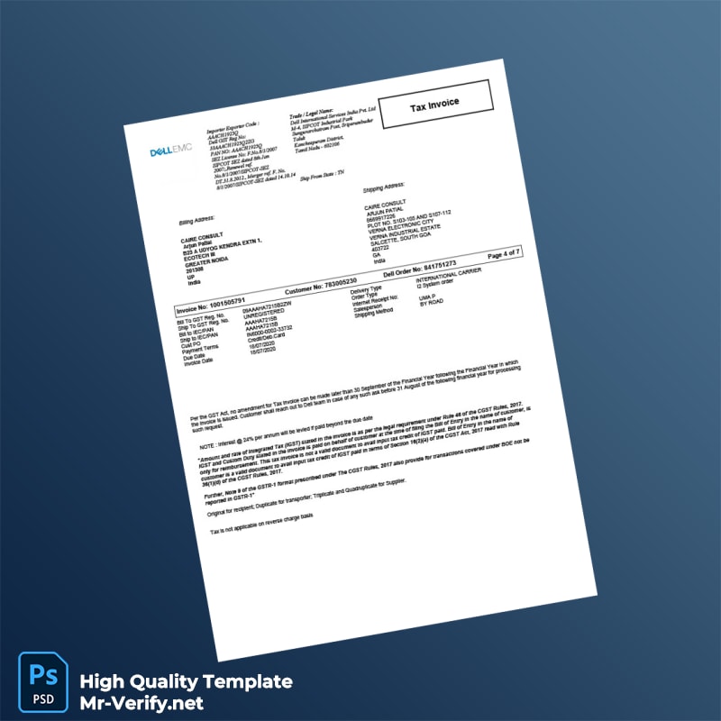Empty Invoice Template in Word and PDF formats page 4 Empty Invoice Template in Word and PDF formats page 4