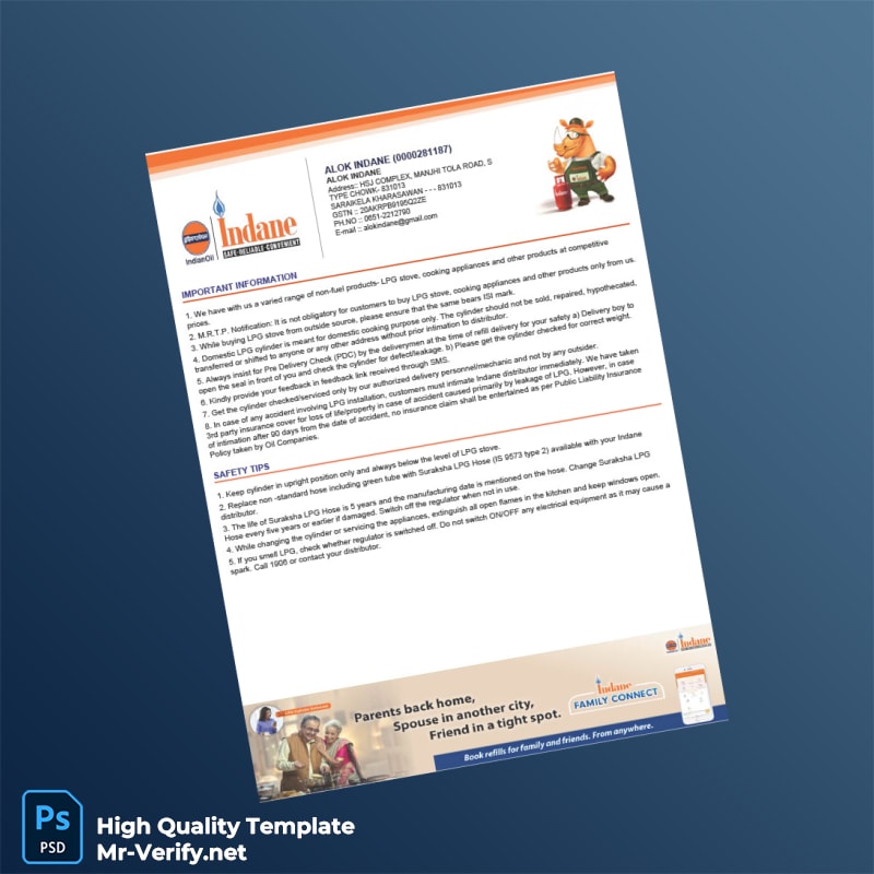 India Alok Indane Tax Invoice Template in Word and PDF formats page 2 India Alok Indane Tax Invoice Template in Word and PDF formats page 2