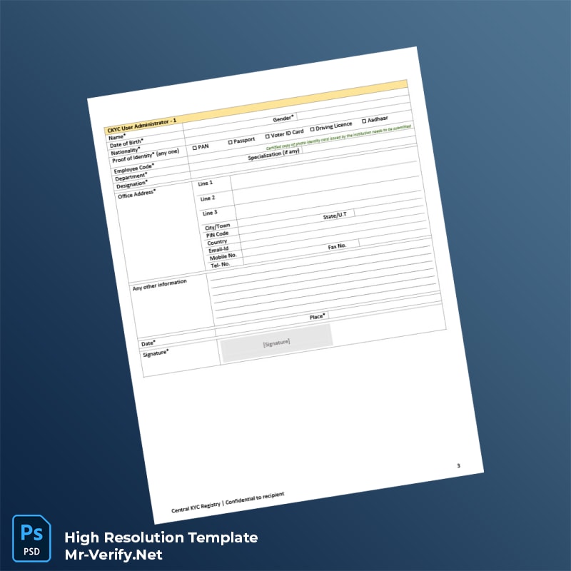 India%20CERSAI%20CKYC%20Registration%20Form%20Template%20in%20Word%20and%20PDF%20formats-page3 Editable India CERSAI CKYC Registration Form Template in Word and PDF formats page 3 Preview - Mr. Verify