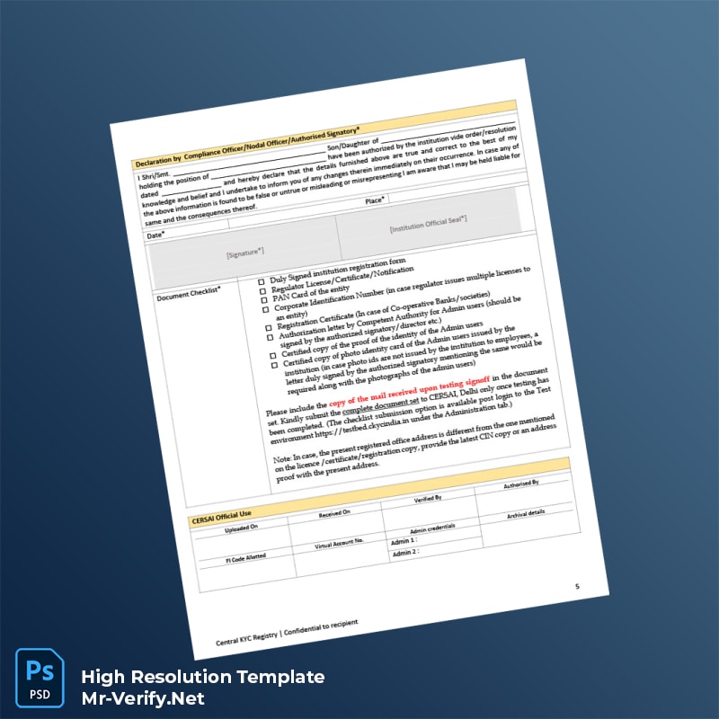 India%20CERSAI%20CKYC%20Registration%20Form%20Template%20in%20Word%20and%20PDF%20formats-page5 Editable India CERSAI CKYC Registration Form Template in Word and PDF formats page 5 Preview - Mr. Verify