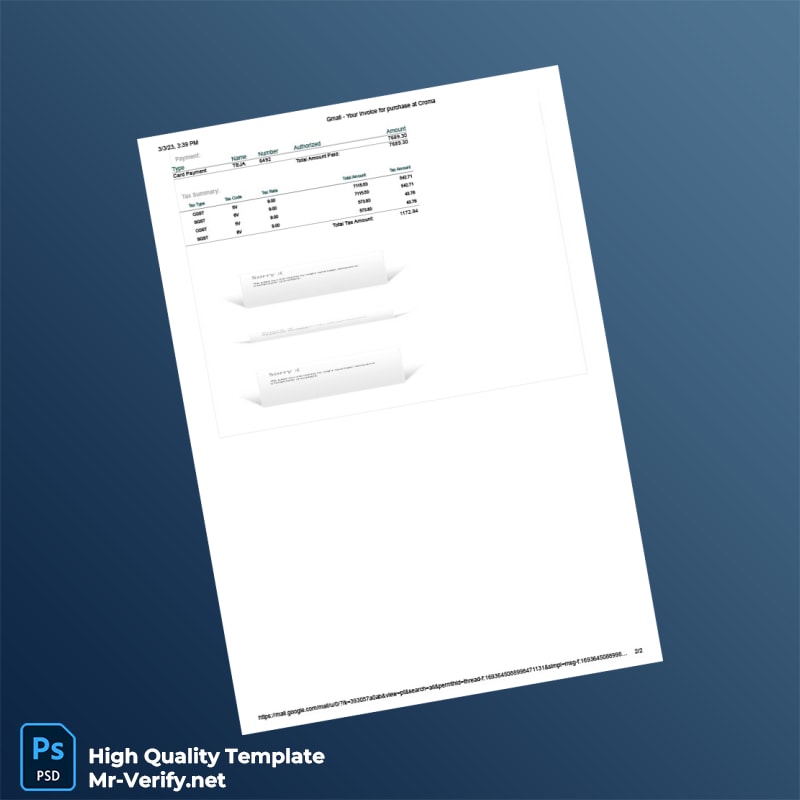 India Croma Invoice Template in Word and PDF formats page 2 India Croma Invoice Template in Word and PDF formats page 2
