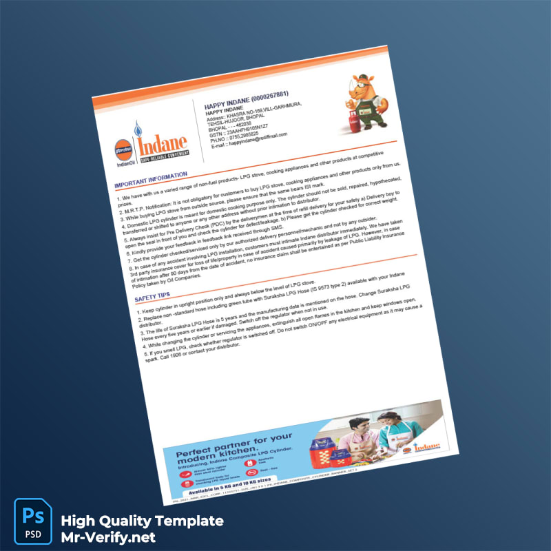 India Happy Indane Invoice Template in Word and PDF formats page 2 India Happy Indane Invoice Template in Word and PDF formats page 2