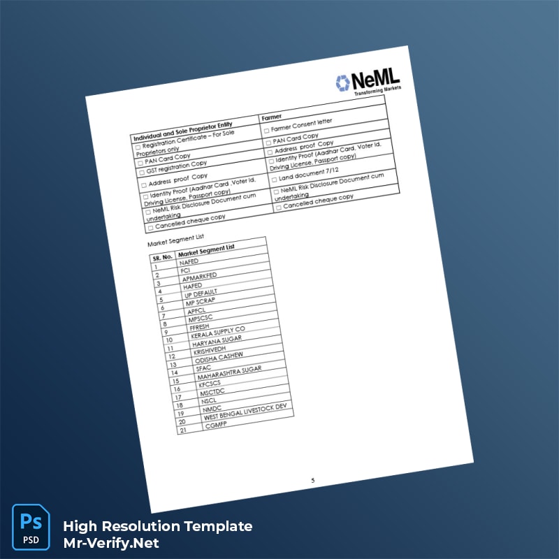 India%20NCDEX%20e%20Markets%20Limited%20Commodity%20Participant%20Registration%20Form%20Template%20in%20Word%20and%20PDF%20formats-page5 Editable India NCDEX e Markets Limited Commodity Participant Registration Form Template in Word and PDF formats page 5 Preview - Mr. Verify