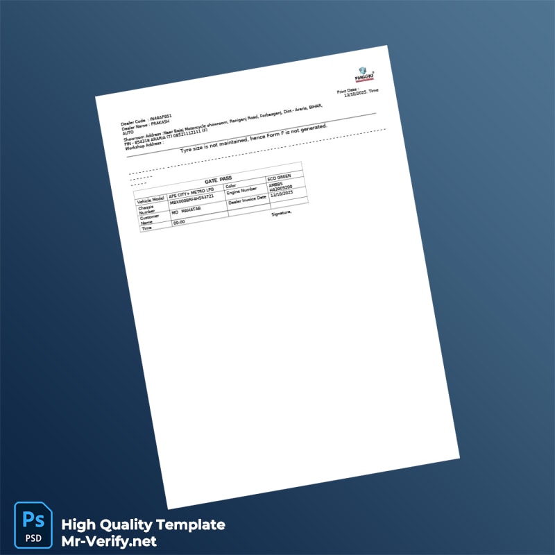 India Prakash Auto Invoice Template in Word and PDF formats page 4 India Prakash Auto Invoice Template in Word and PDF formats page 4