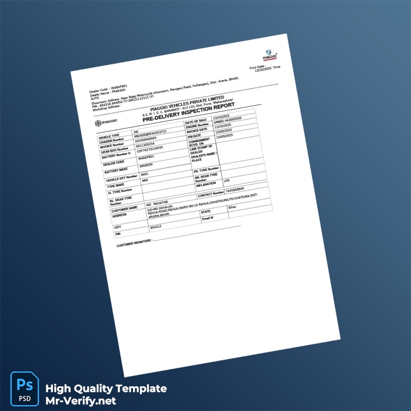 India Prakash Auto Invoice Template in Word and PDF formats page 5 India Prakash Auto Invoice Template in Word and PDF formats page 5