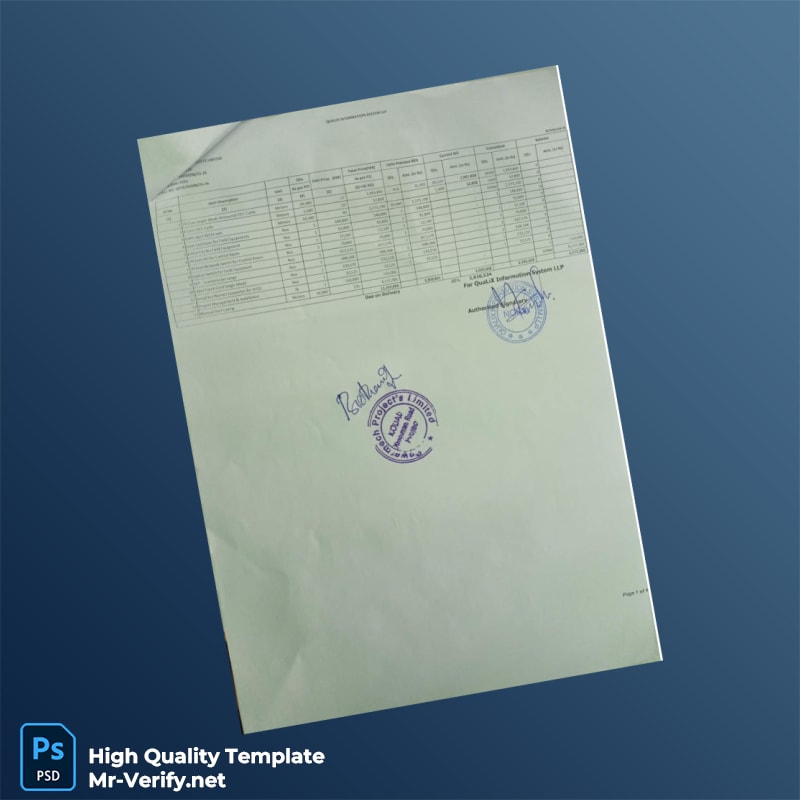 India Qualix Information System LLP Invoice Template in Word and PDF formats page 3 India Qualix Information System LLP Invoice Template in Word and PDF formats page 3