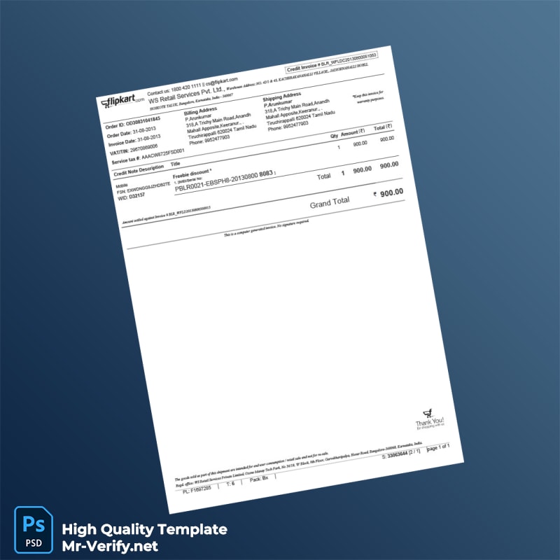 India WS Retail Services Invoice Template in Word and PDF formats page 3 India WS Retail Services Invoice Template in Word and PDF formats page 3