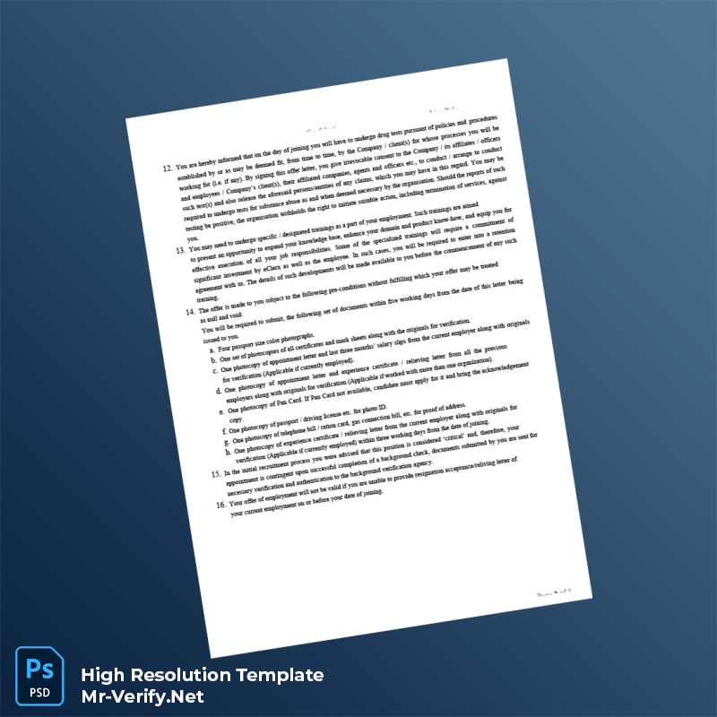 India%20eClerx%20Services%20Ltd%20Employment%20Verification%20Letter%20Template%20in%20Word%20and%20PDF%20formats-page2 Editable India eClerx Services Ltd Employment Verification Letter Template in Word and PDF formats page 2 Preview - Mr. Verify