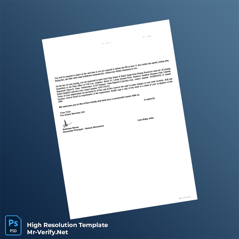India%20eClerx%20Services%20Ltd%20Employment%20Verification%20Letter%20Template%20in%20Word%20and%20PDF%20formats-page3 Editable India eClerx Services Ltd Employment Verification Letter Template in Word and PDF formats page 3 Preview - Mr. Verify
