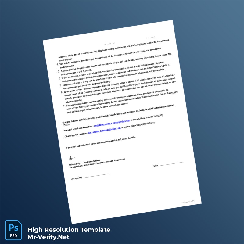 India%20eClerx%20Services%20Ltd%20Employment%20Verification%20Letter%20Template%20in%20Word%20and%20PDF%20formats-page5 Editable India eClerx Services Ltd Employment Verification Letter Template in Word and PDF formats page 5 Preview - Mr. Verify