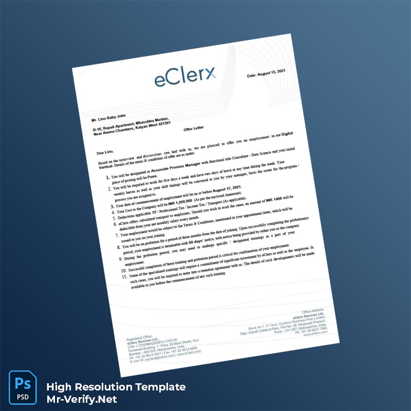 India%20eClerx%20Services%20Ltd%20Employment%20Verification%20Letter%20Template%20in%20Word%20and%20PDF%20formats Editable India eClerx Services Ltd Employment Verification Letter Word and Pdf Template Preview - Mr. Verify