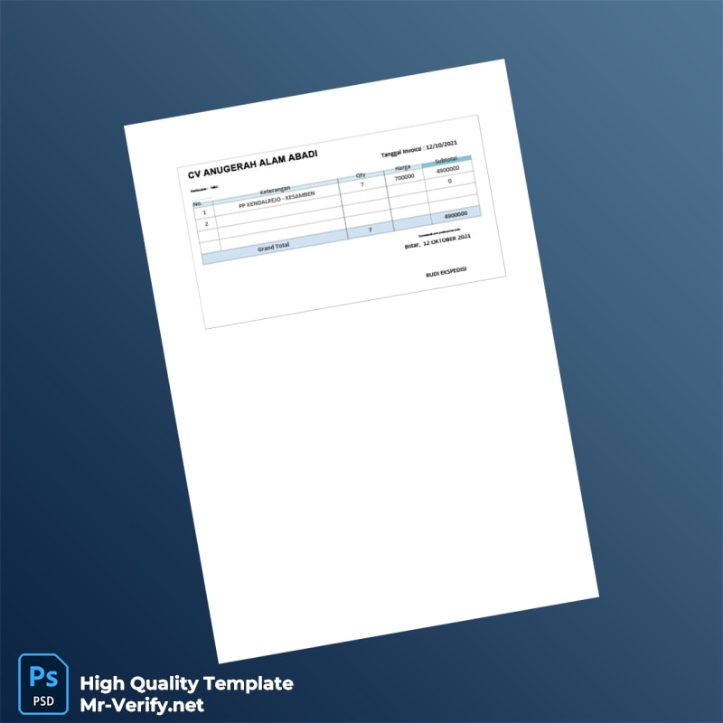 Indonesia Invoice Stue Template in Word and PDF formats page 2 Indonesia Invoice Stue Template in Word and PDF formats page 2