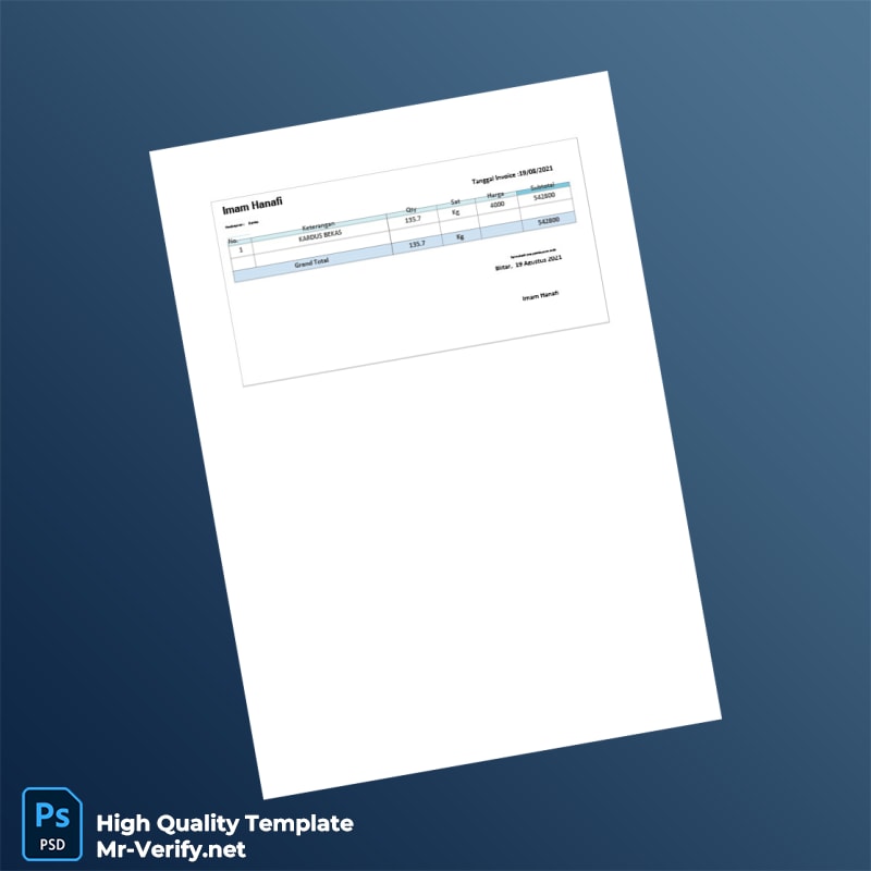 Indonesia Invoice Stue Template in Word and PDF formats page 7 Indonesia Invoice Stue Template in Word and PDF formats page 7