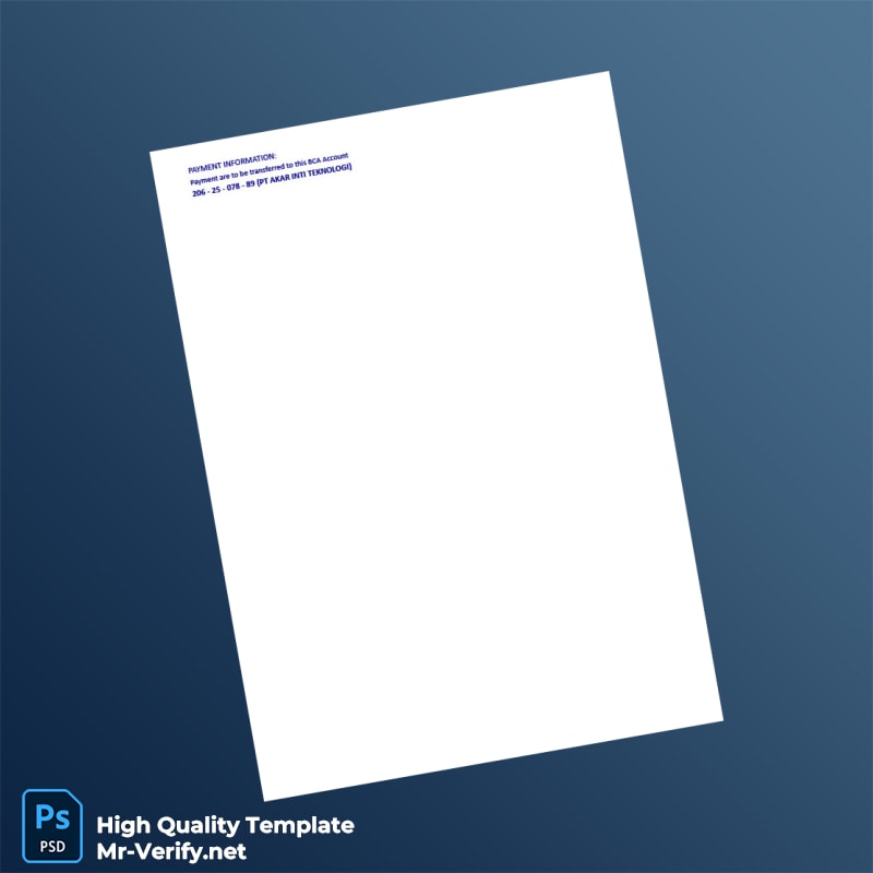 Indonesia PT Akar Inti Teknologi Invoice Template in Word and PDF formats page 4 Indonesia PT Akar Inti Teknologi Invoice Template in Word and PDF formats page 4